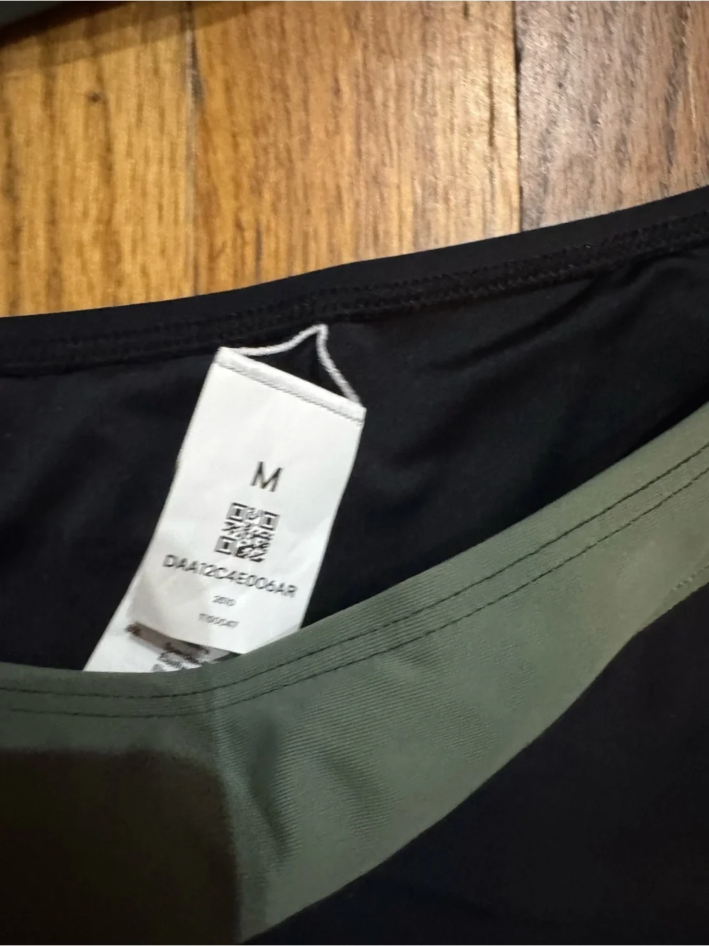 Cupshe Olive & Black Two-Tone High-Waist Bikini Set
